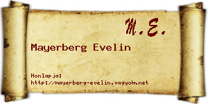 Mayerberg Evelin névjegykártya