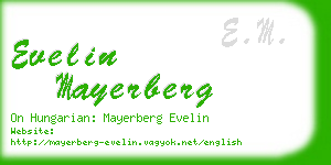 evelin mayerberg business card